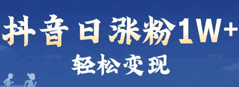 首发抖音新赛道日涨粉1W+轻松变现-泱泱学习社