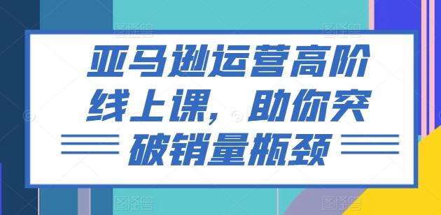 亚马逊运营高阶线上课，助你突破销量瓶颈-泱泱学习社