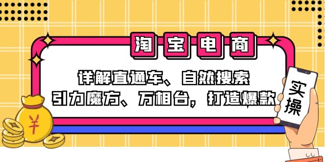 2024淘宝电商课程：详解直通车、自然搜索、引力魔方、万相台，打造爆款-泱泱学习社