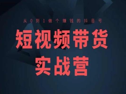 短视频带货实战营(高阶课)，从0到1做个赚钱的抖音号-泱泱学习社