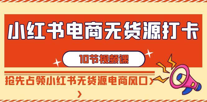 小红书电商-无货源打卡，抢先占领小红书无货源电商风口(10节课)-泱泱学习社