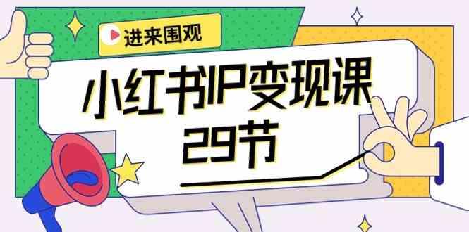 小红书IP变现课：开店/定位/IP变现/直播带货/爆款打造/涨价秘诀/等等/29节-泱泱学习社