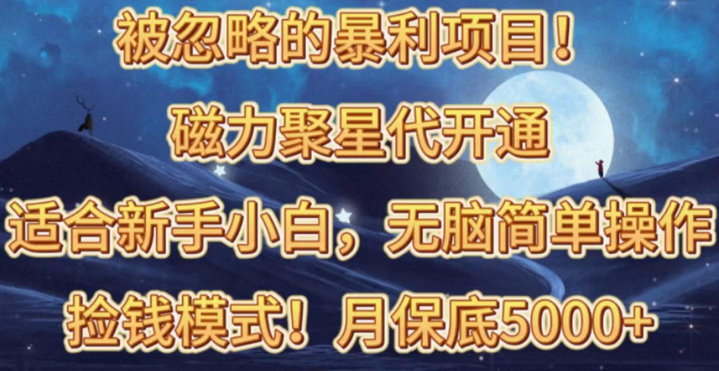 被忽略的暴利项目！磁力聚星代开通捡钱模式，轻松月入五六千-泱泱学习社