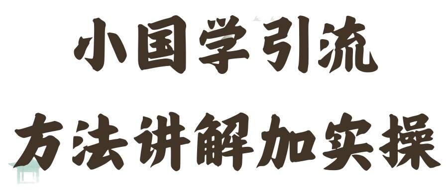 国学引流方法实操教学，日加50个精准粉【揭秘】-泱泱学习社