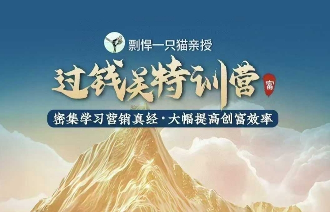 剽悍一只猫-过钱关特训营，学习营销真经 大幅度提高创富效率-泱泱学习社