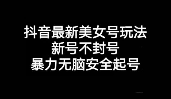 抖音最新美女号玩法，新号不封号，暴力无脑安全起号【揭秘】-泱泱学习社