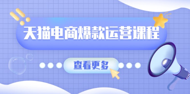 天猫电商爆款运营课程，爆款卖点提炼与流量实操，多套模型全面学习-泱泱学习社