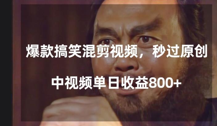 爆款搞笑混剪视频，百分百过原创，单日中视频播放收益800+【揭秘】-泱泱学习社