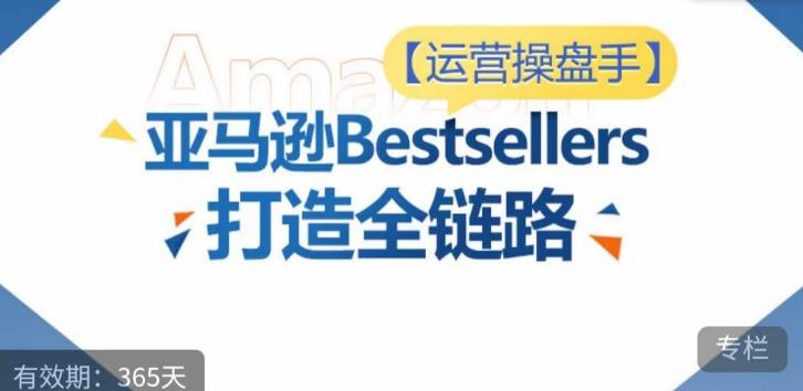 运营操盘手！亚马逊Bestsellers打造全链路，选品、Listing、广告投放全链路进阶优化-泱泱学习社
