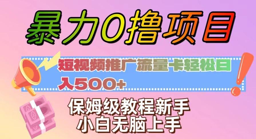 暴力0撸项目：短视频推广流量卡轻松日入500+，保姆级教程新手小白无脑上手【揭秘】-泱泱学习社