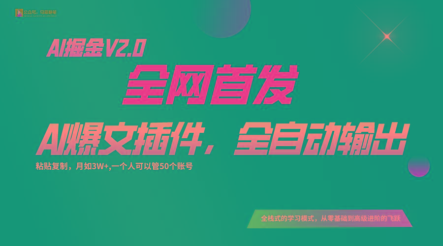 全网首发！通过一个插件让AI全自动输出爆文，粘贴复制矩阵操作，月入3W+-泱泱学习社