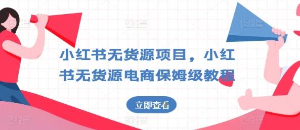 小红书无货源项目，小红书无货源电商保姆级教程【揭秘】-泱泱学习社