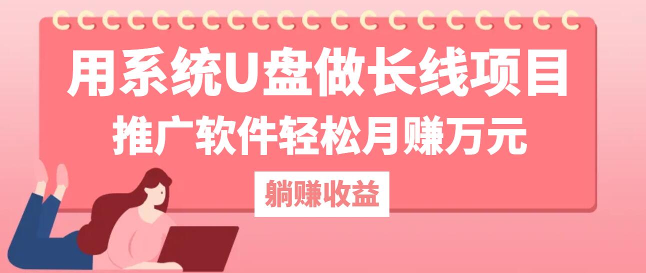 用系统U盘做长线项目，推广软件轻松月赚万元(附制作教程+软件-泱泱学习社
