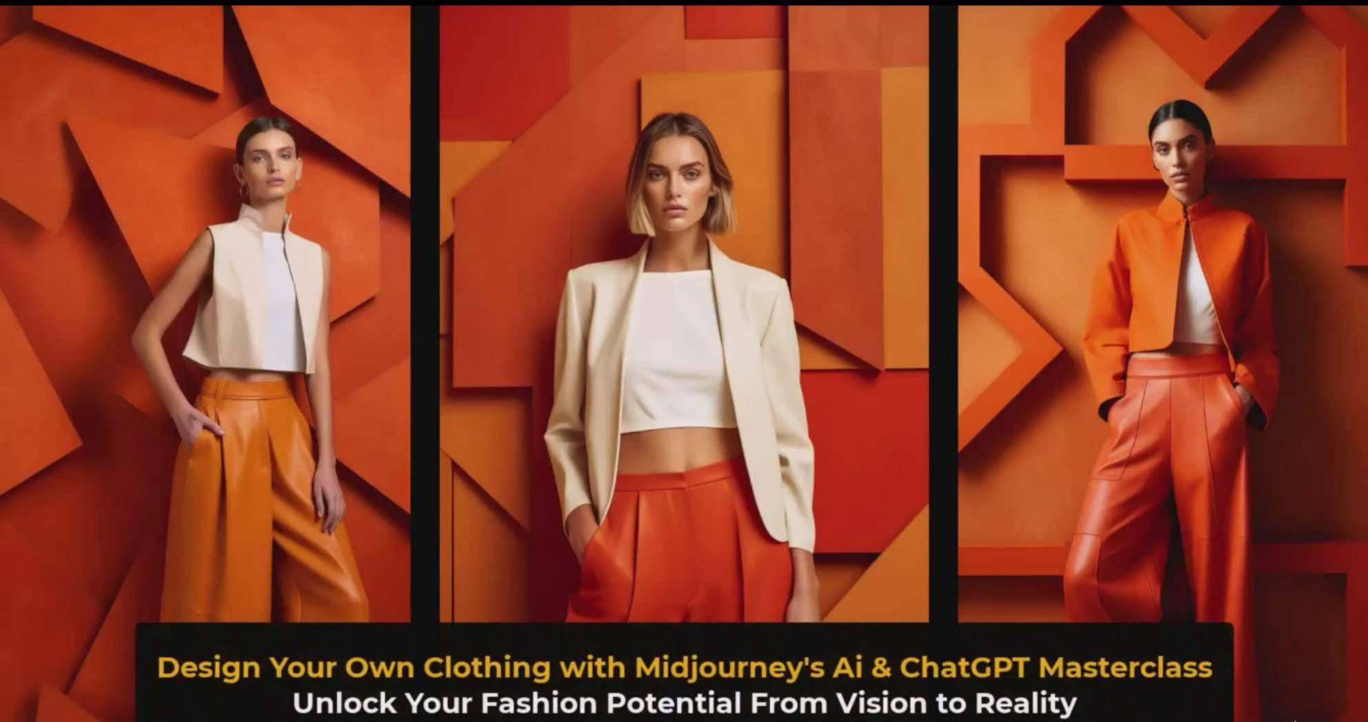 图片[3]-利用 Midjourneys Ai 人工智能设计自己的服装AI大师班-10节课-中英字幕-泱泱学习社