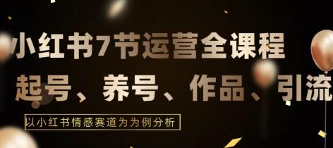 7节小红书运营实战全教程，结合最新情感赛道，打通小红书运营全流程【揭秘】-泱泱学习社