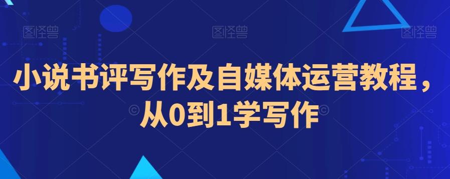 小说书评写作及自媒体运营教程，从0到1学写作-泱泱学习社