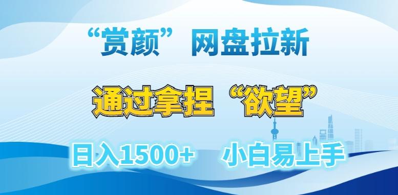“赏颜”网盘拉新赛道，通过拿捏“欲望”日入1500+，小白易上手【揭秘】-泱泱学习社