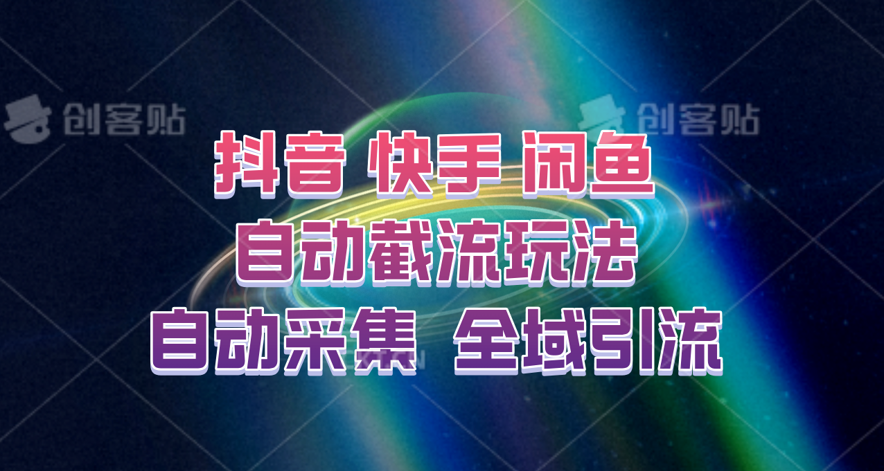 快手、抖音、闲鱼自动截流玩法，利用一个软件自动采集、评论、点赞、私信，全域引流-泱泱学习社
