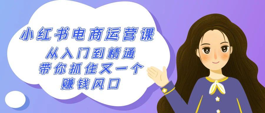 2024小红书-电商运营课，从入门到精通，带你抓住又一个赚钱风口(50节课)-泱泱学习社