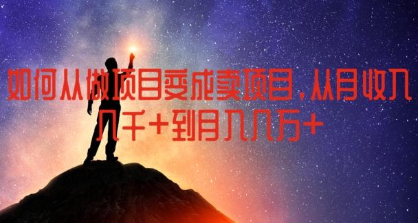 如何从做项目变成卖项目，从月收入几千到月入几万【揭秘】-泱泱学习社
