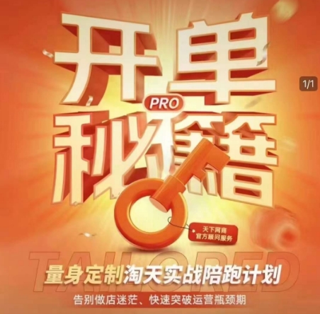 淘宝开单秘籍PRO，量身定制淘天实战陪跑计划，告别做店迷茫、快速突破运营瓶颈期-泱泱学习社