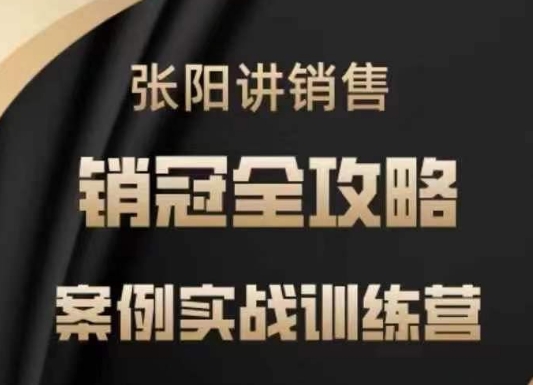 张阳讲销售实战训练营，​案例实战训练，销冠全攻略-泱泱学习社