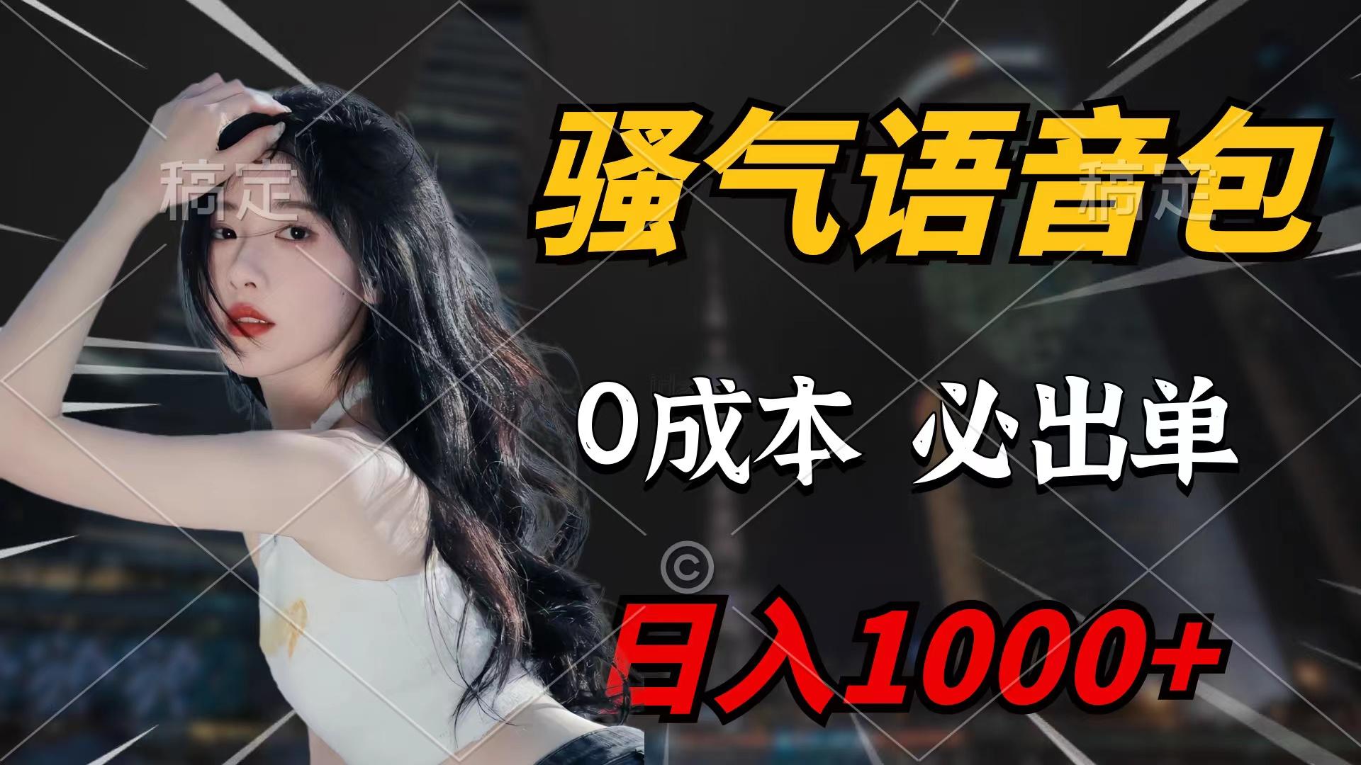 (9517期)骚气语音包，0成本一天1000+闭着眼也能出单-泱泱学习社