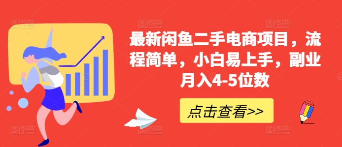 最新闲鱼二手电商项目，流程简单，小白易上手，副业月入4-5位数!-泱泱学习社