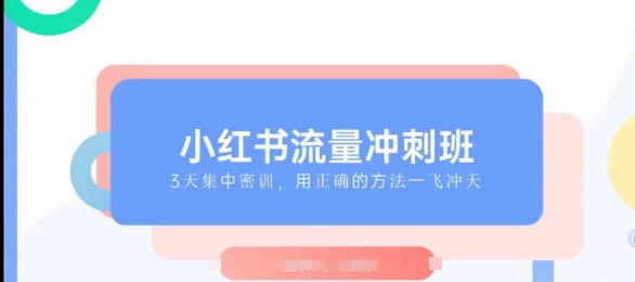小红书流量冲刺班2025，最懂小红书的女人，快速教你2025年入局小红书-泱泱学习社