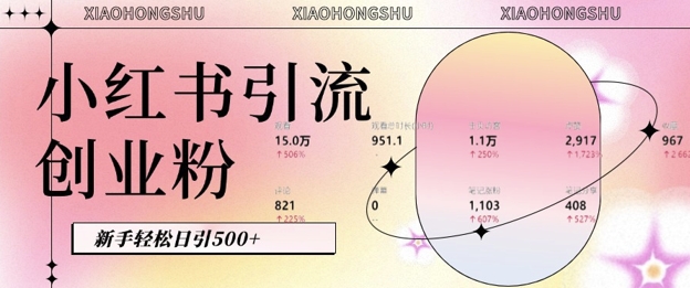小红书私域引流无脑操作法：AI生成内容，粉丝自动转化，新手轻松日引500+创业粉-泱泱学习社
