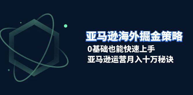 亚马逊海外掘金策略，0基础也能快速上手，亚马逊运营月入十万秘诀-泱泱学习社