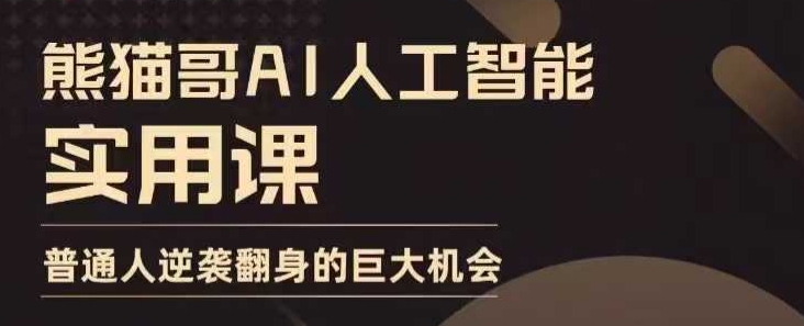 AI人工智能实用课，实在实用实战，普通人逆袭翻身的巨大机会-泱泱学习社