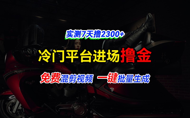 全新冷门平台vivo视频，快速免费进场搞米，通过混剪视频一键批量生成，实测7天撸2300+-泱泱学习社