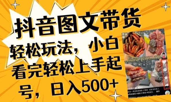 抖音图文带货已过时?那你不如仔细看看这个，小白看完轻松上手起号，日入500+不是梦【揭秘】-泱泱学习社