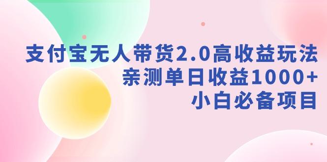 支付宝无人带货2.0高收益玩法，亲测单日收益1000+，小白必备项目-泱泱学习社