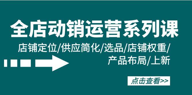(9845期)全店·动销运营系列课：店铺定位/供应简化/选品/店铺权重/产品布局/上新-泱泱学习社
