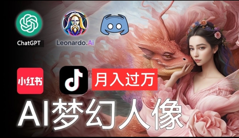AI摄影梦幻人像：零基础也能月入过万的秘密【揭秘】-泱泱学习社