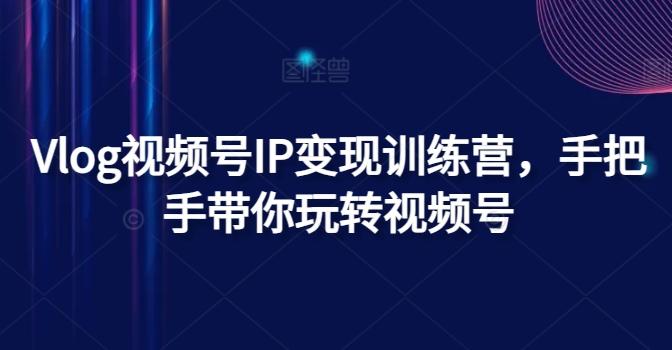 Vlog视频号IP变现训练营，手把手带你玩转视频号-泱泱学习社