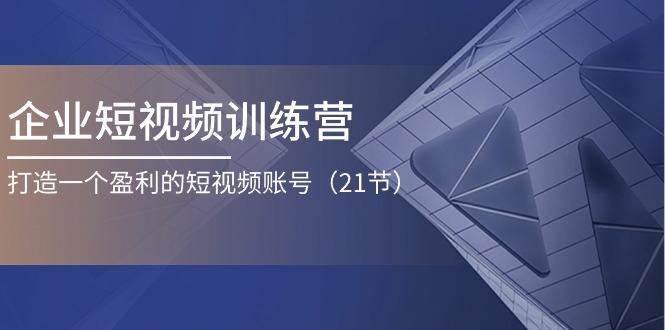 企业短视频训练营：打造一个盈利的短视频账号(21节-泱泱学习社