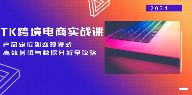 TK跨境电商实战课：产品定位到变现模式，高效剪辑与数据分析全攻略-泱泱学习社