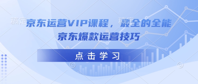 京东运营VIP课程，最全的全能京东爆款运营技巧-泱泱学习社