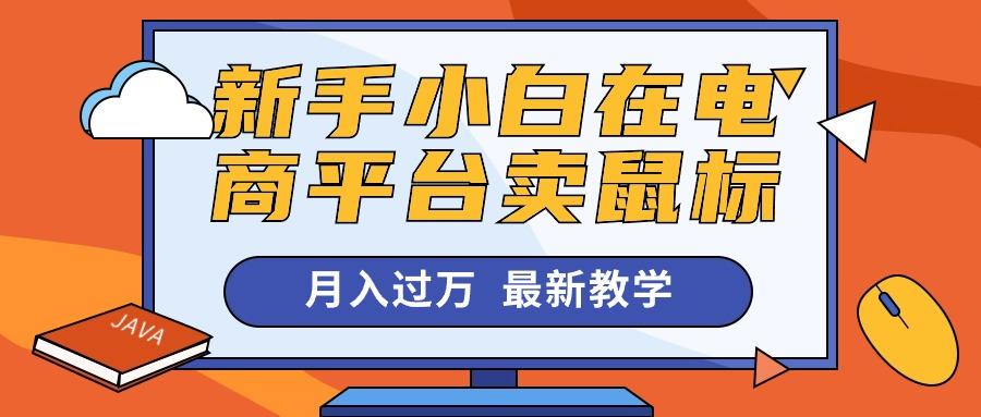 新手小白在电商平台卖鼠标月入过万，最新赚钱教学-泱泱学习社