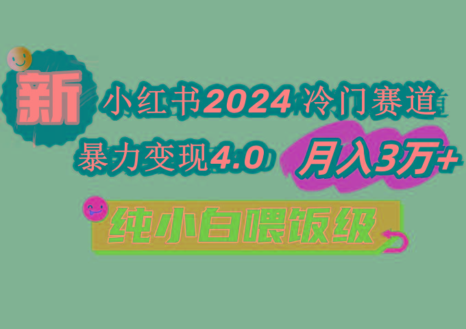小红书2024冷门赛道 月入3万+ 暴力变现4.0 纯小白喂饭级-泱泱学习社