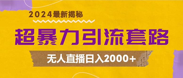 超暴力引流套路，无人直播日入2000+-泱泱学习社