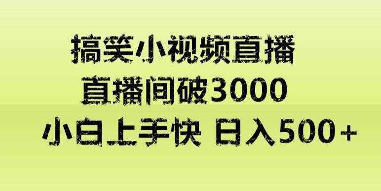 快手直播搞笑小视频解说，适合批量矩阵，日入300-500+-泱泱学习社