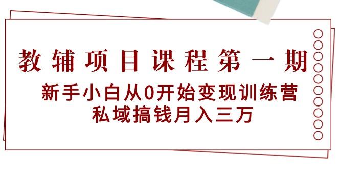 教辅项目课程第一期：新手小白从0开始变现训练营  私域搞钱月入三万-泱泱学习社