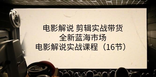 电影解说 剪辑实战带货全新蓝海市场，电影解说实战课程(16节-泱泱学习社