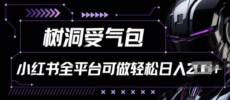 小红书等全平台树洞受气包项目，轻松日入一两张【揭秘】-泱泱学习社