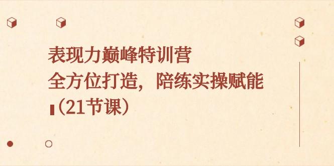 表现力巅峰特训营，全方位打造，陪练实操赋能（21节课）-泱泱学习社