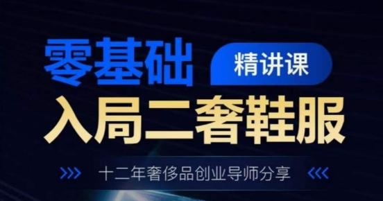 零基础入局二奢鞋服精讲课，十二年奢侈品创业导师分享-泱泱学习社